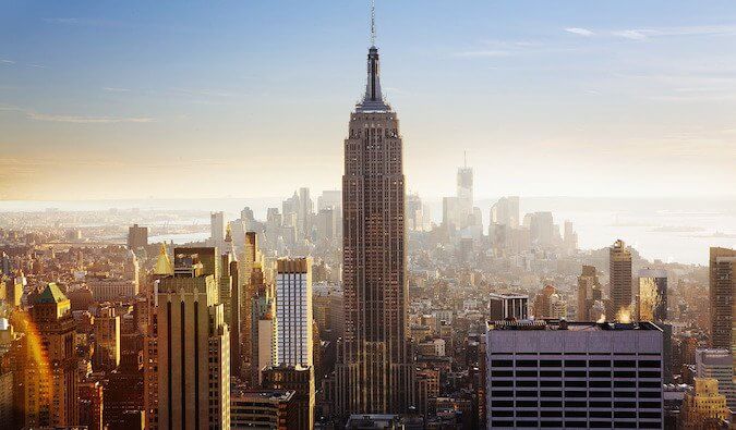 A picture of the Empire State Building in NYC