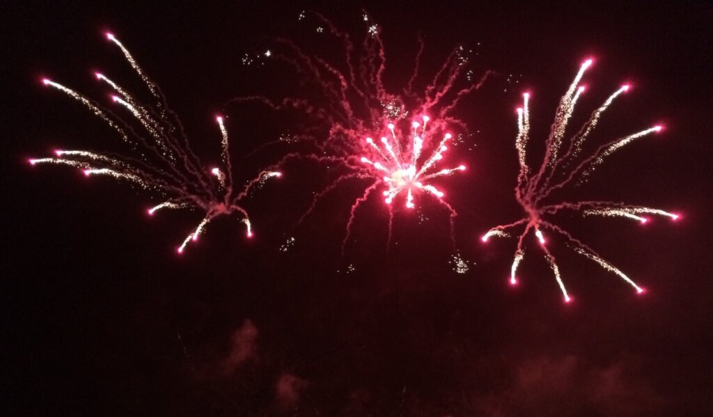 Fireworks in Scotland on Hogmany, or New Year's Eve