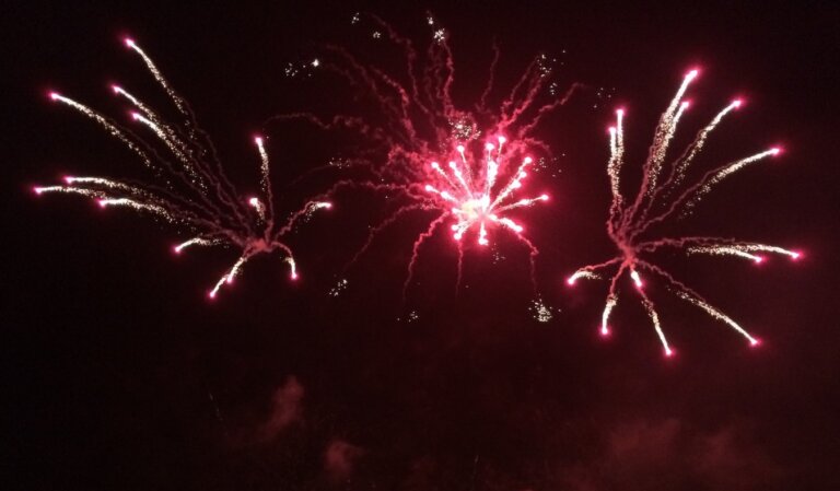 Fireworks in Scotland on Hogmany, or New Year's Eve