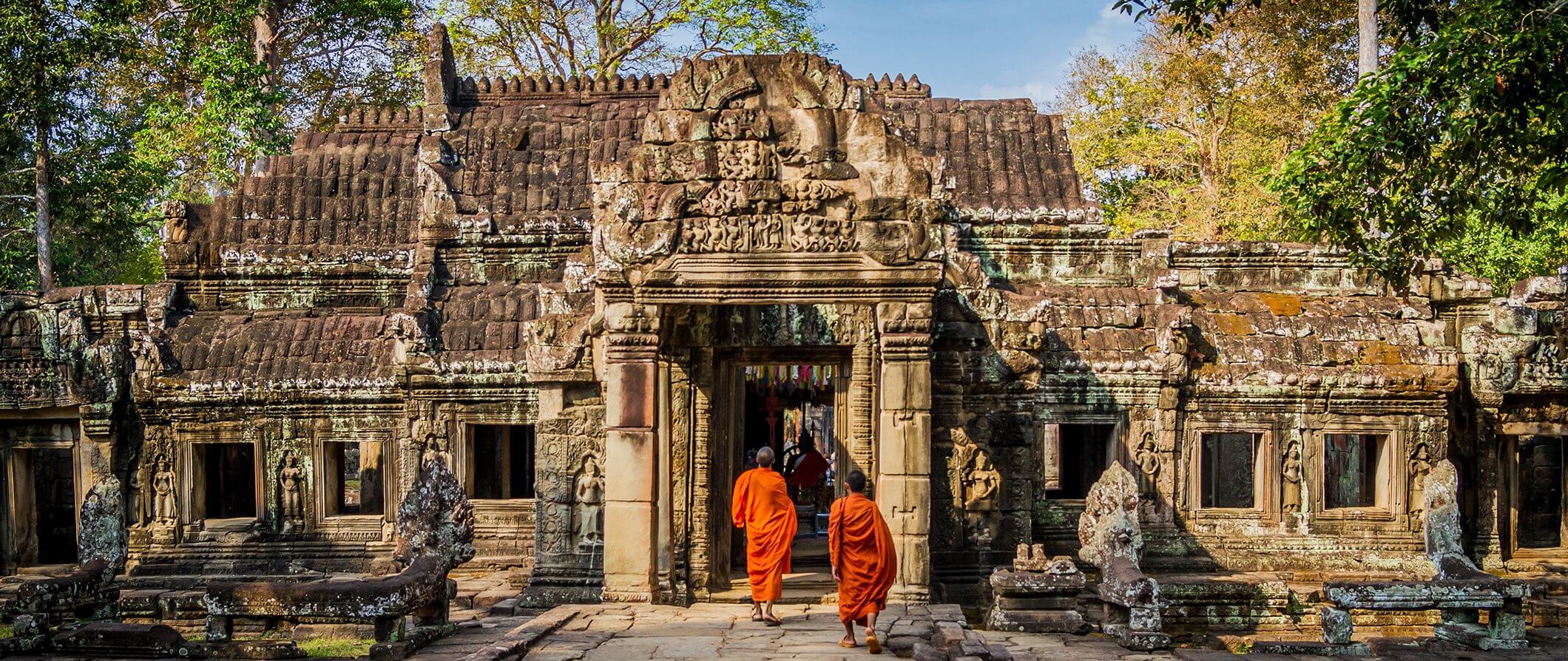 Monks at Angkor Wat, Cambodia